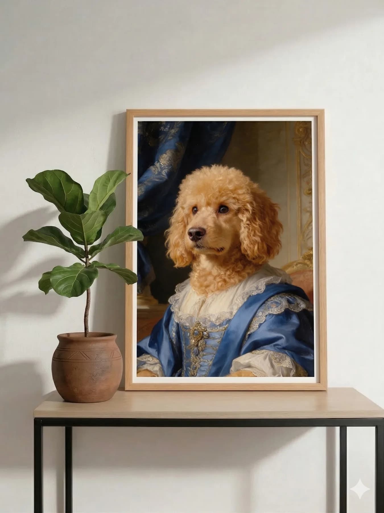 Baroque cat portrait