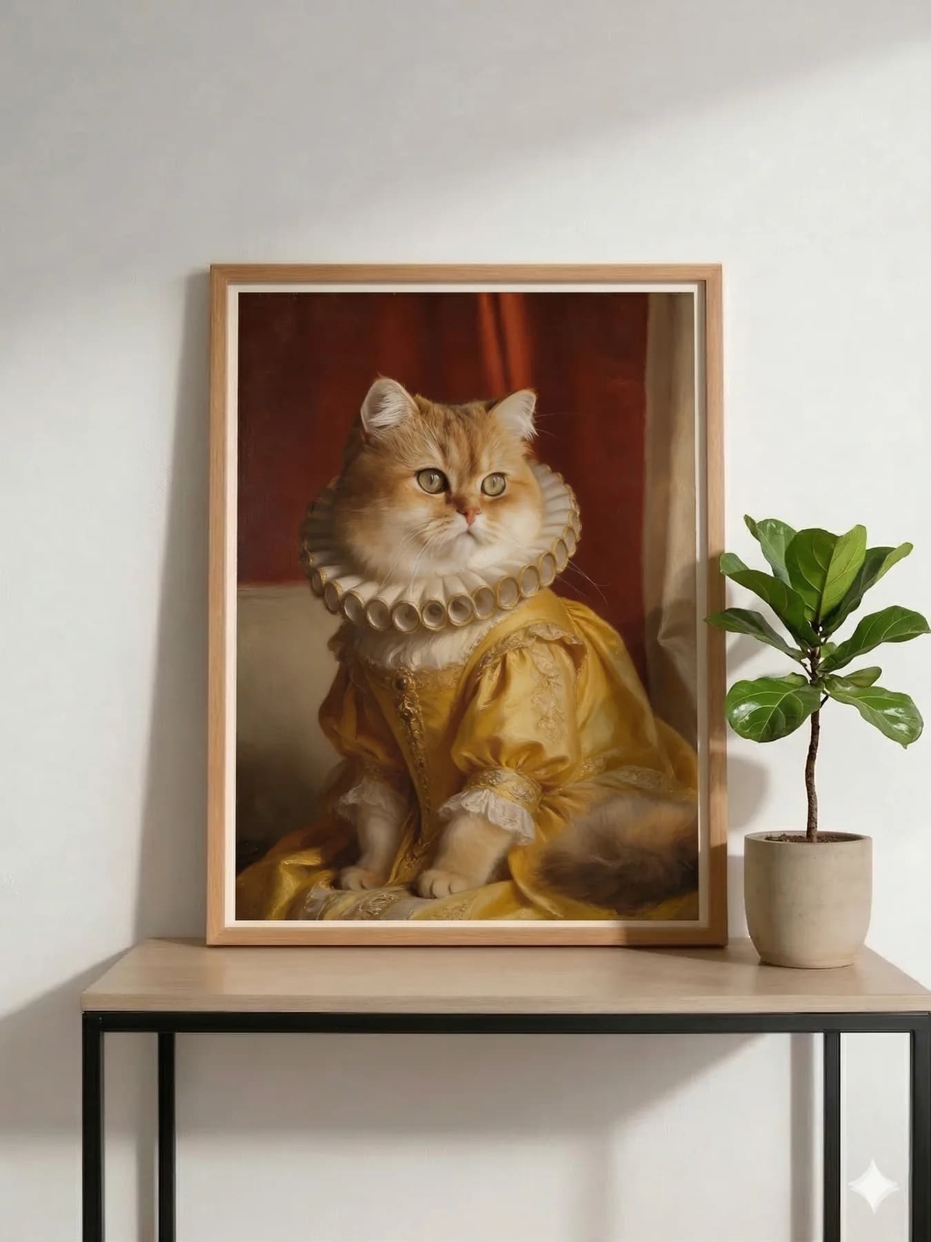 Golden cat portrait