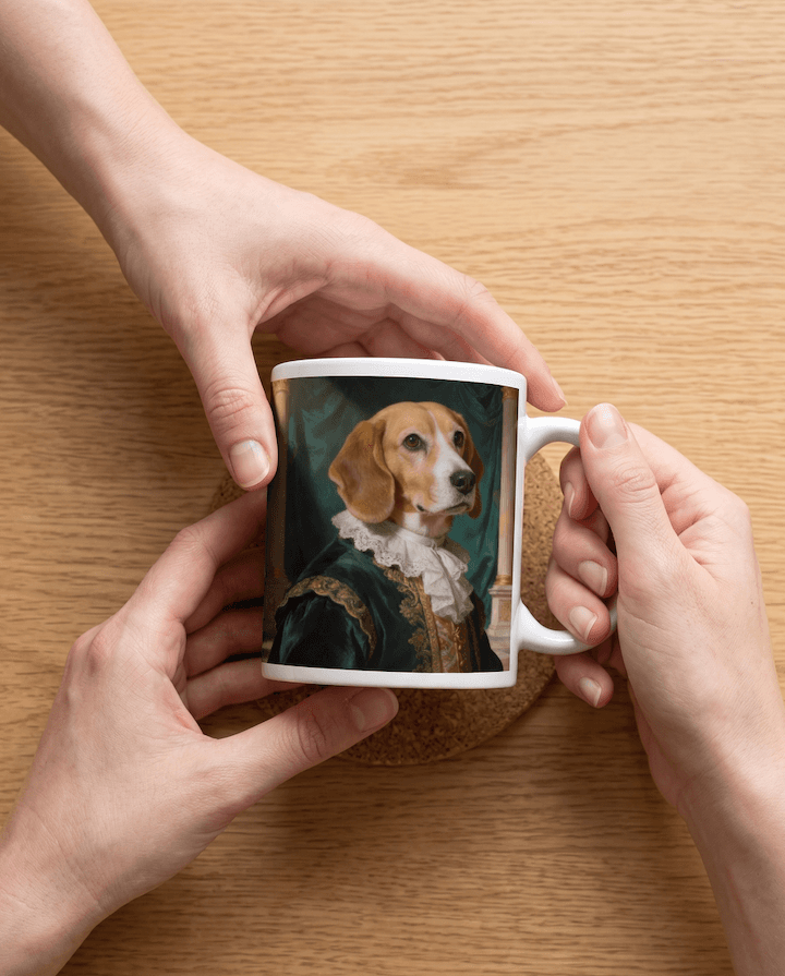 Chihuahua portrait with formal painted costume